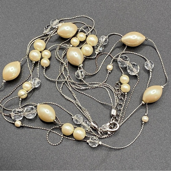 MONET Multi Strand Pearl Beads Layered Necklace - Picture 4 of 6
